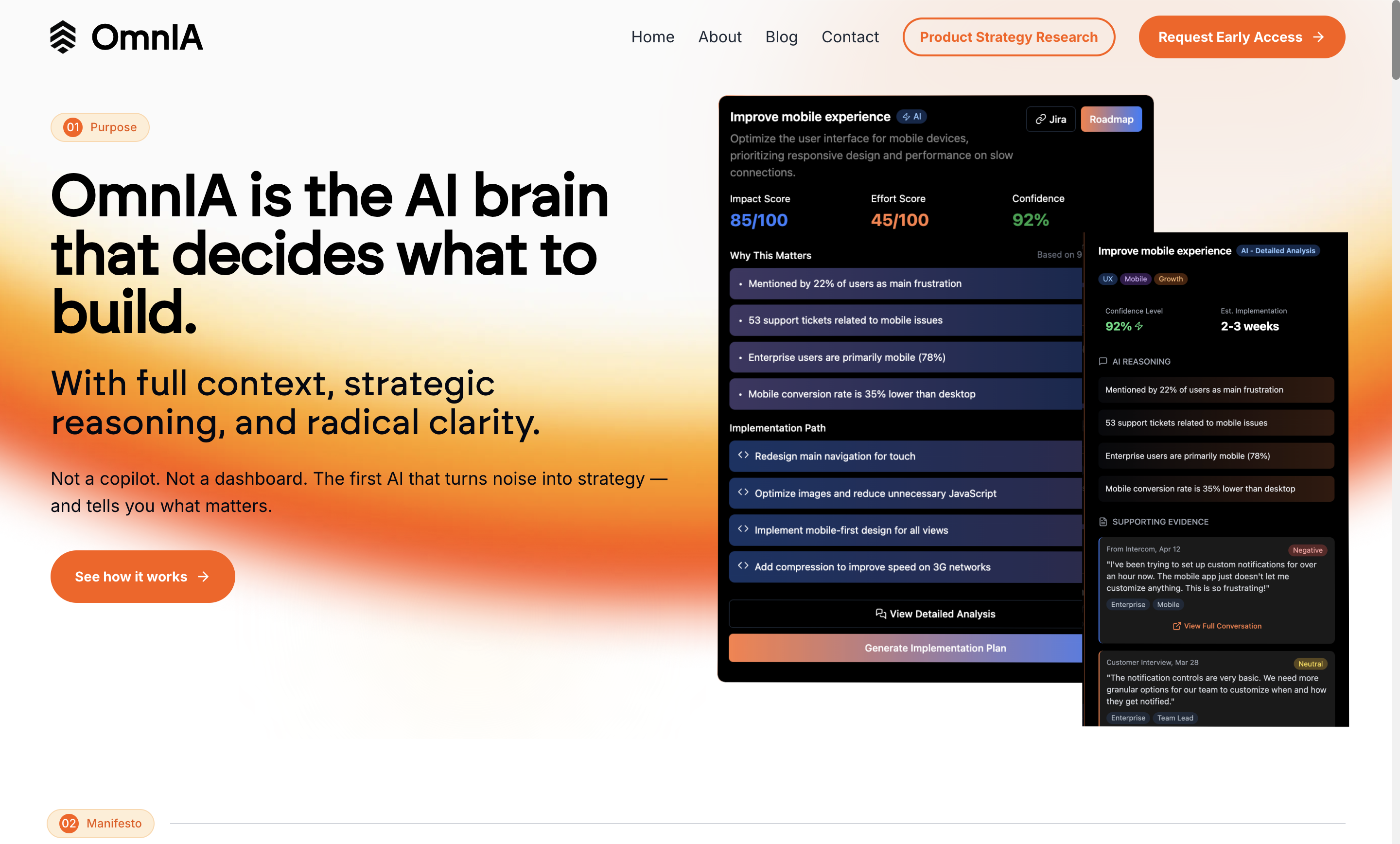 OmnIA Landing Page